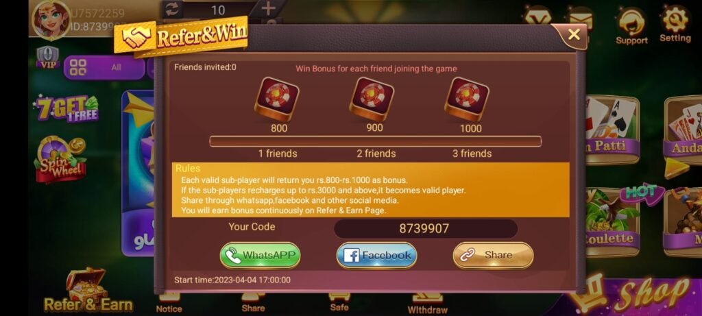Pk555 Game refer earning